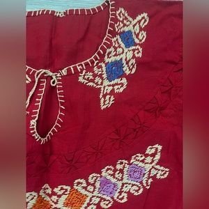 Mexican BLUOSE embroidery handmade